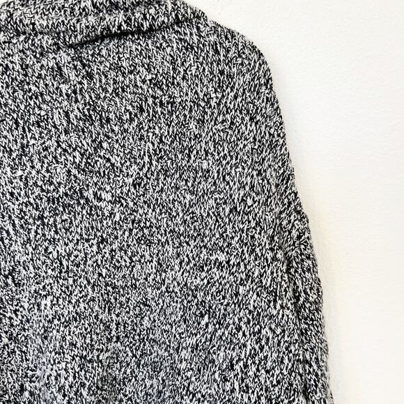 [Zadig & Voltaire] Alpaca Wool Blend Open Front Cardigan Leather Trim Sz Medium - Picture 9 of 11